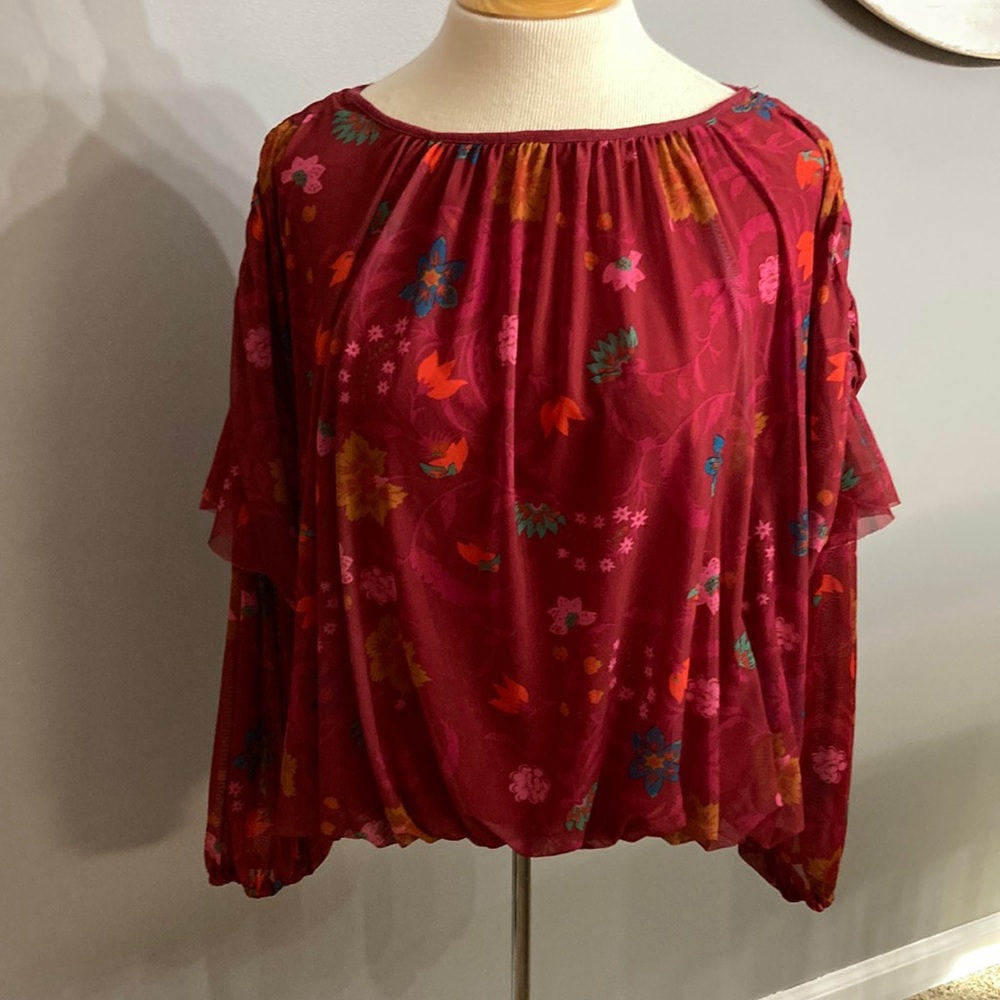 Free People Wildflower Honey Printed Top Small